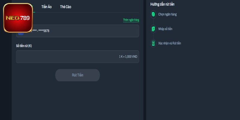 Tổng hợp các phương thức rút nhuận tại Neo789